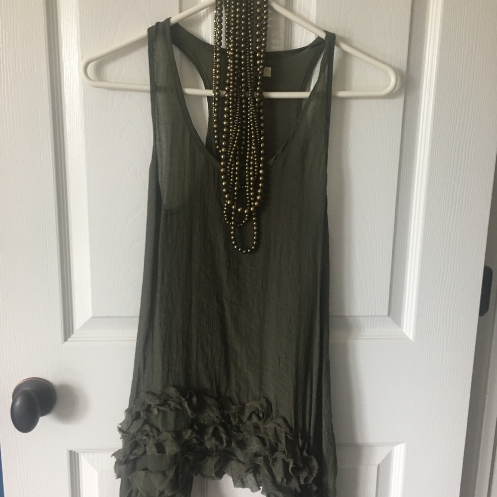 Long wispy tank blouse
